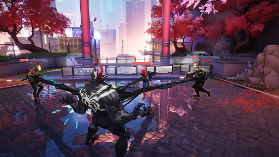 Best free PC games: Venom attacking heroes in Marvel Rivals